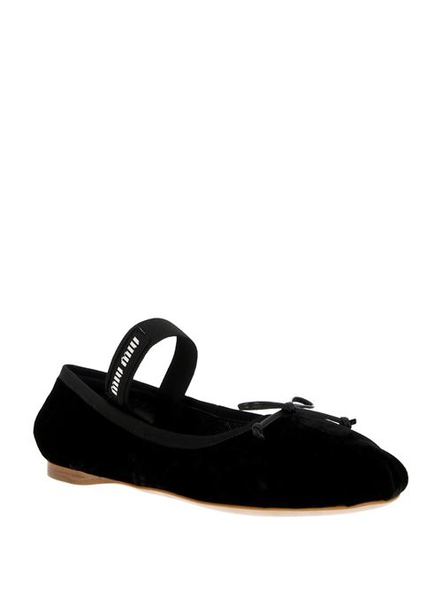 Black velvet ballerina MIU MIU | 5F794DF-DX05849F0002